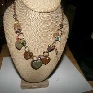 vintage rustic necklace marked N